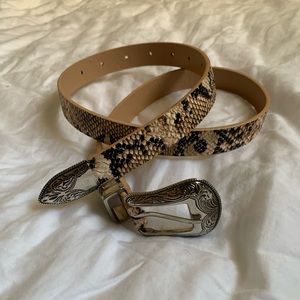 Snakeskin Western belt
